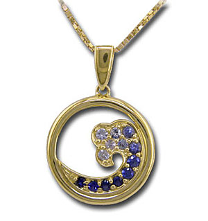 CP1850 Sapphire Wave Necklace