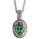 CP2401 Mint Tourmaline/Diamond Necklace