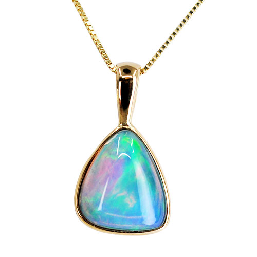 opal pendant in different light